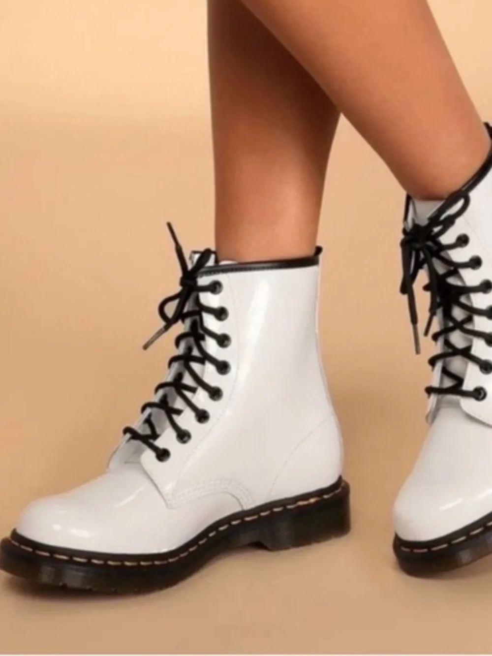 NICE! Original Doc Dr. Martens Air Wair Combat Boot Womens S 10L  Bouncing Sole